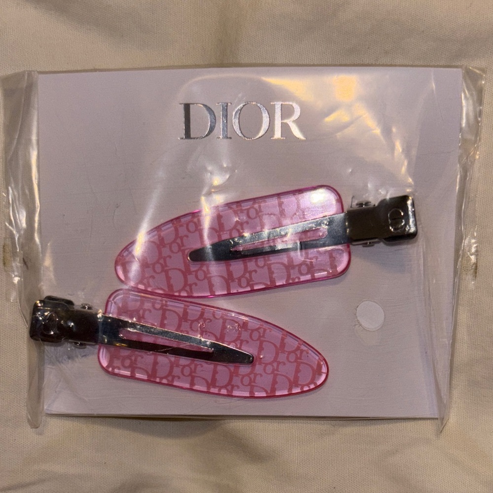 Dior GWP Pink Logo Hair Clips